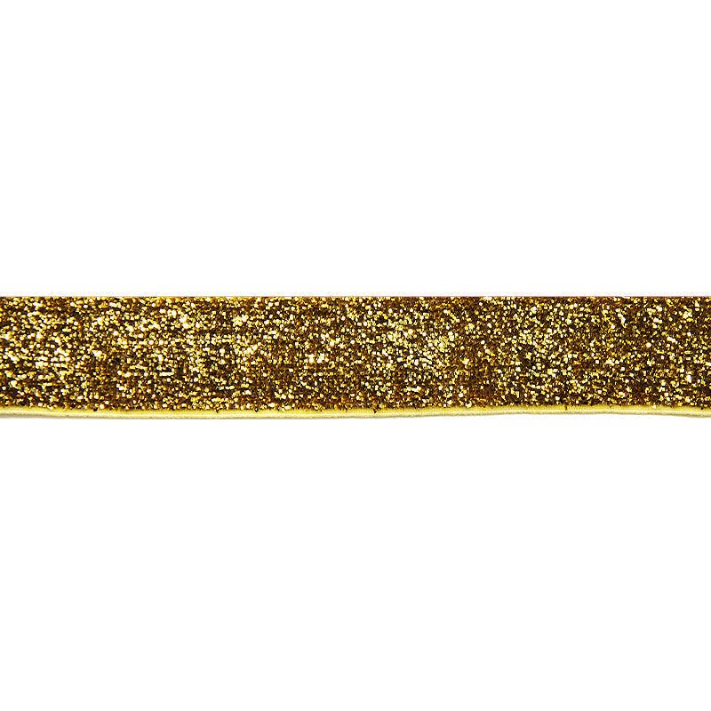 Belagio Enterprises - 5/8" width Glitz and Glamour Elastic Ribbon (20 Yard Roll) - BE-306-10 Gold