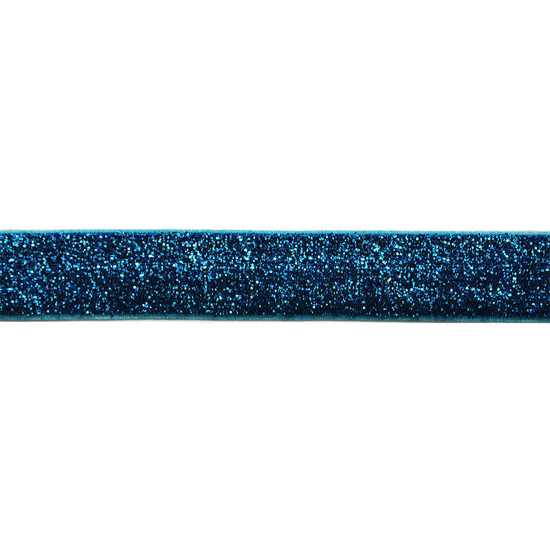 Belagio Enterprises - 5/8" width Glitz and Glamour Elastic Ribbon (20 Yard Roll) - BE-306-23 Teal