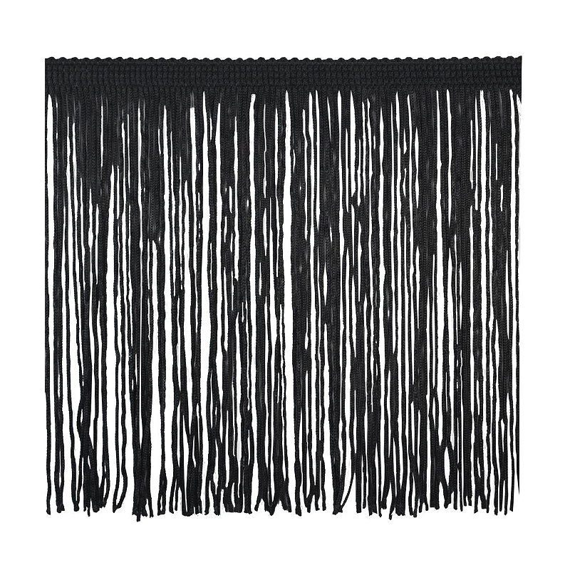 Belagio Enterprises - 6-inch Chainette Fringe (10 Yard Roll) - P-7045-02 Black
