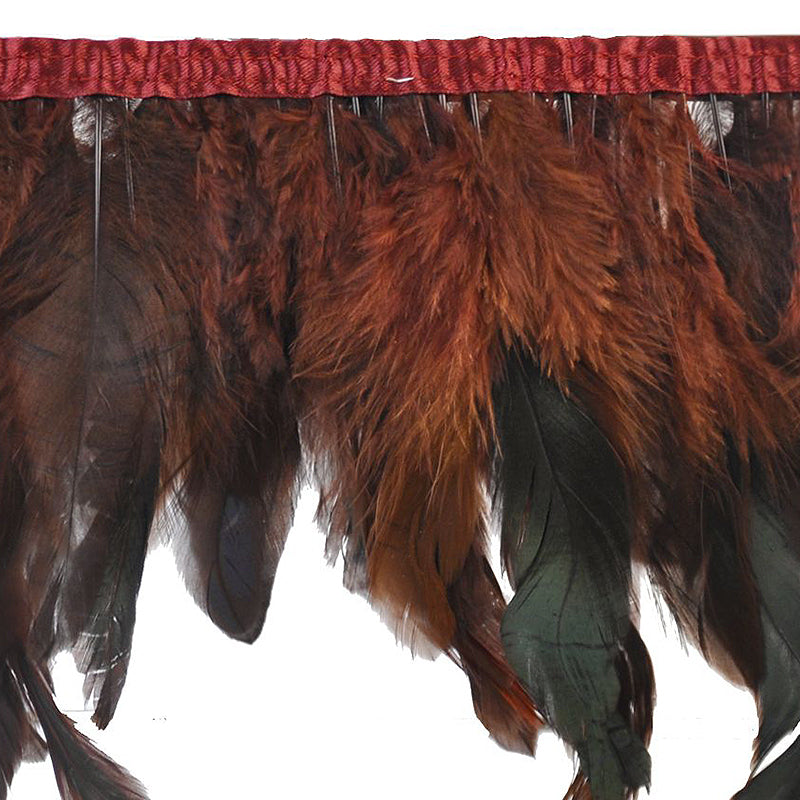 Belagio Enterprises - 9-inch Rooster Feather Trim (10 Yard Roll) - B-1135-17 Wine