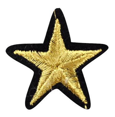 Belagio Enterprises - Assorted Appliques Big Star Gold (12pcs per Pack) - 12pc Pack BM-5534-10