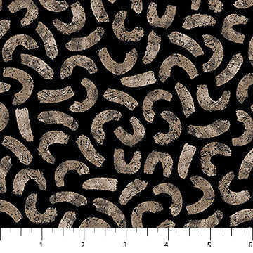 Black Strokes Soho Cotton 44"/45" Fabric Per Yard