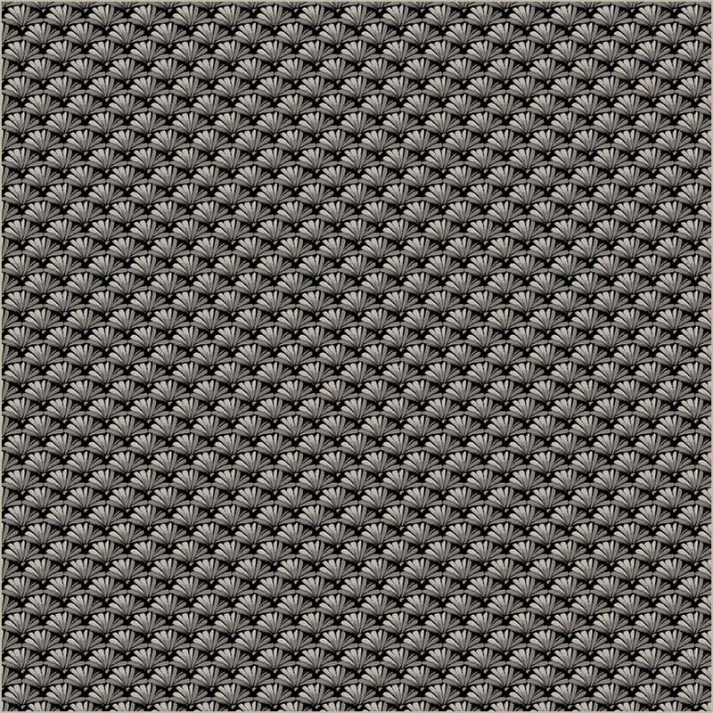 Black Verona Fanned Cotton 44/45 Fabric Per Yard
