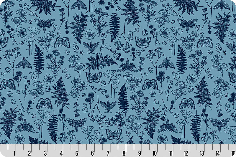 Blue Whispering Blooms Faegrove Quilting Cuddle Fabric Per Yard