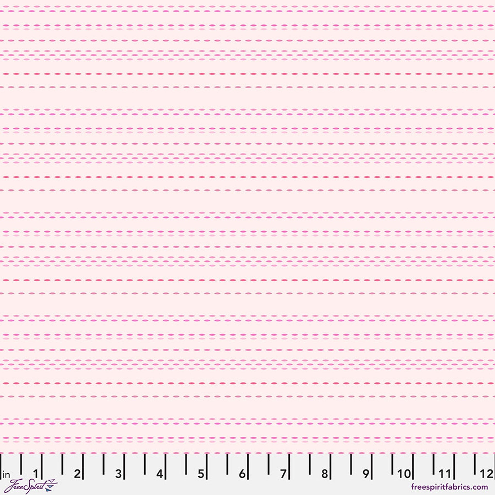 Blush Pic Stitch Cotton 44"/45" Fabric Per Yard