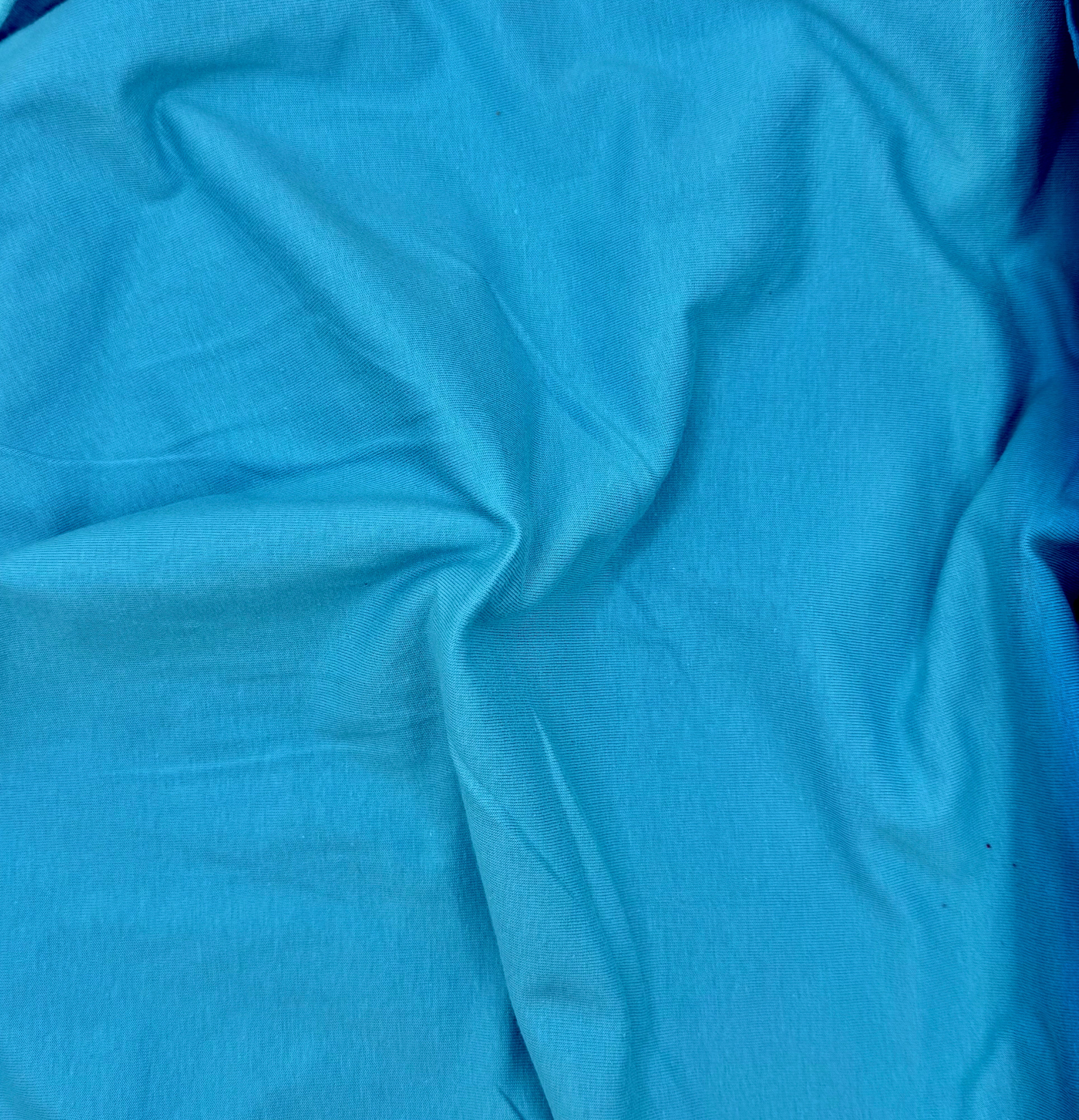 FabricLA 10 oz Cotton Spandex Jersey Knit Fabric – 4-Way Stretch | Aqua