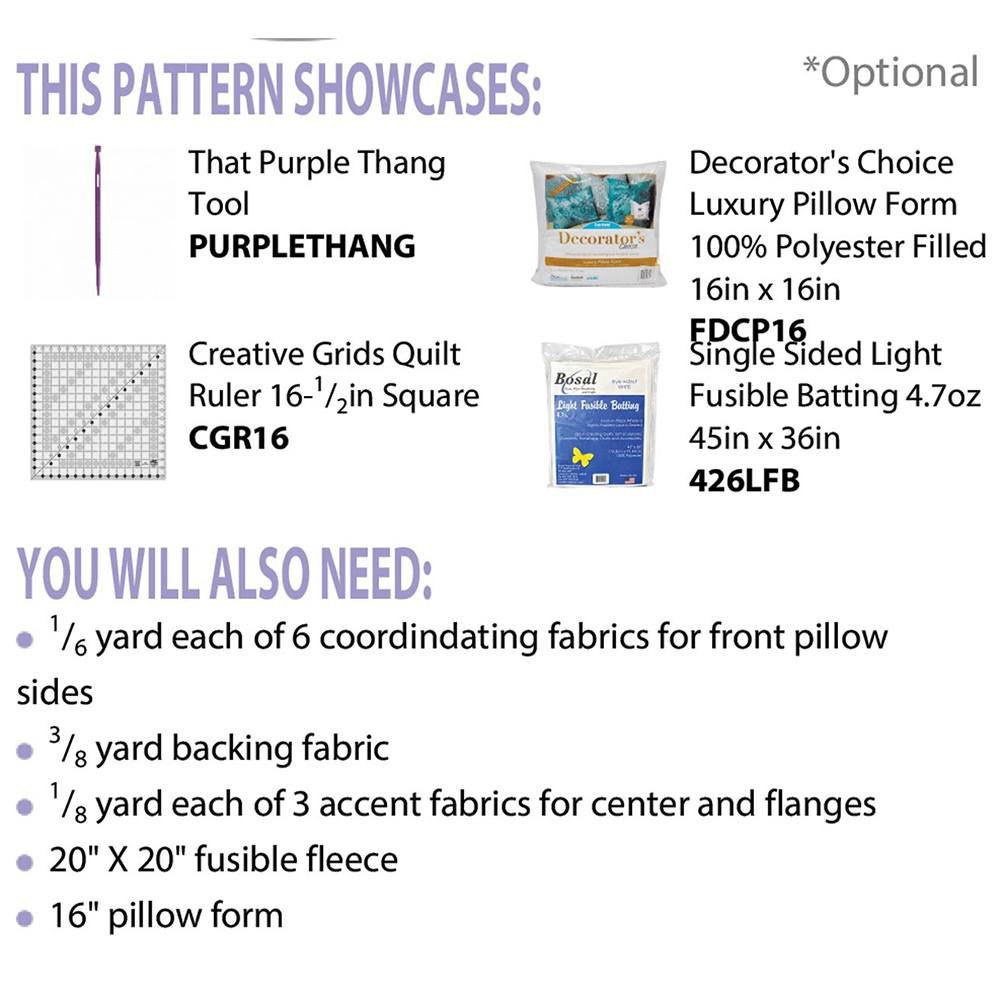 Cut Loose Press, Beginner Rotary Cutter Pillow Pattern