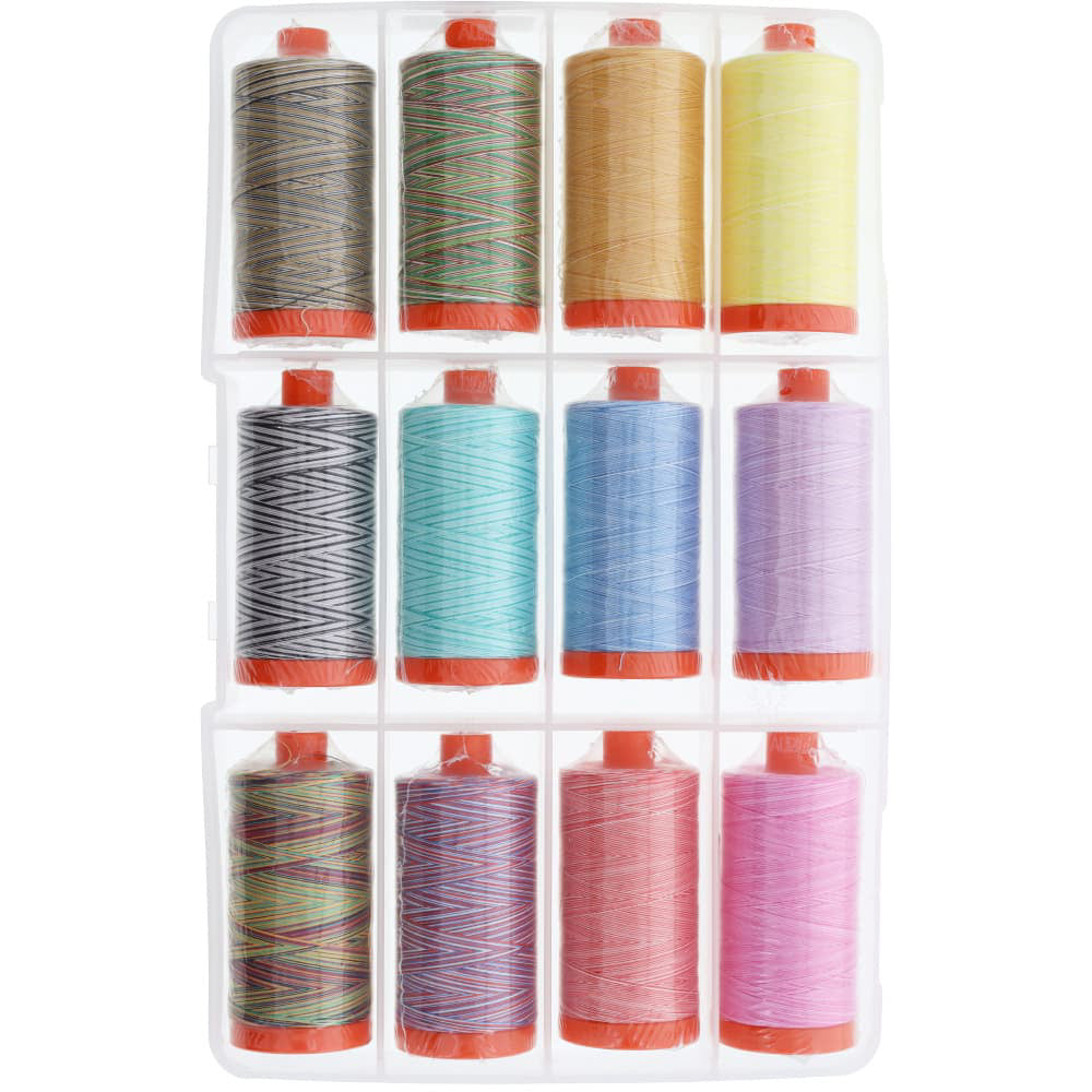 Aurifil 50wt Variegated Thread Collection - 12 Spools