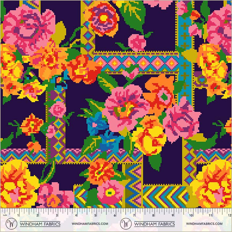 Canvas & Co. Indigo Nicola Cotton 44"/45" Fabric Per Yard