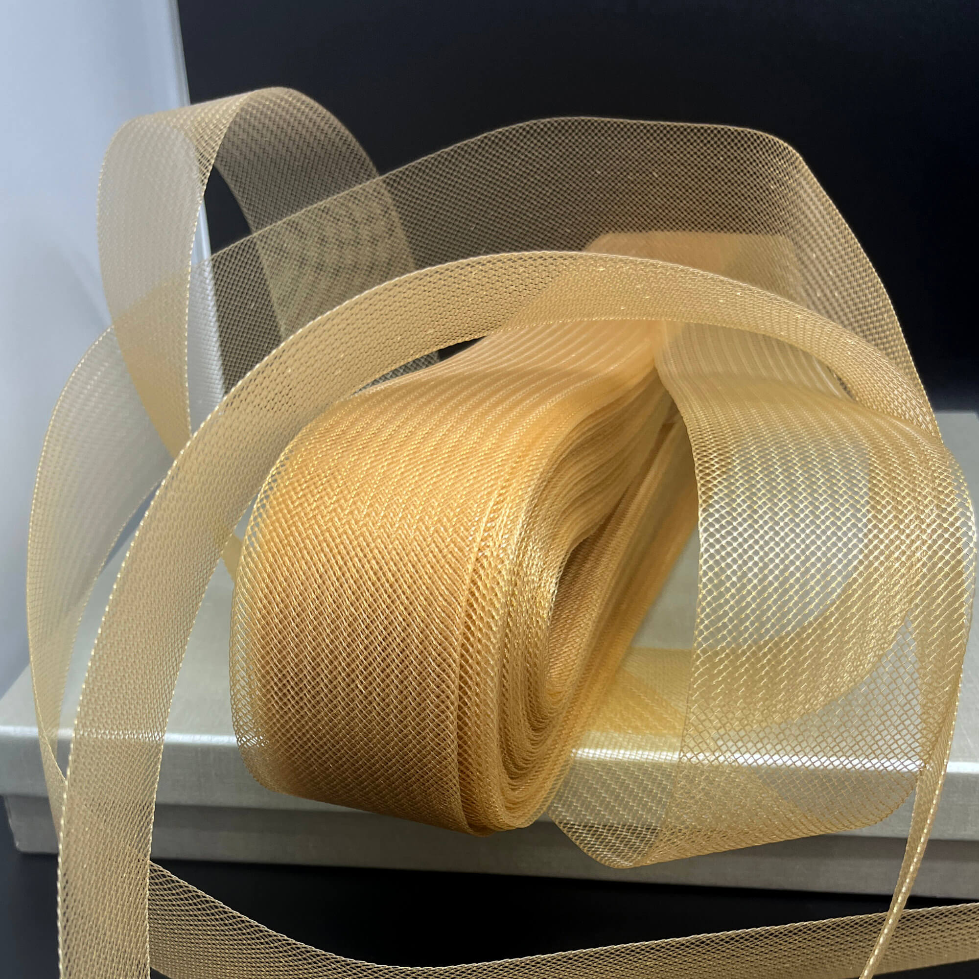 2" Wide Stiff Crinoline Webbing Horsehair Trim Braid | Crinoline Trim for Dress Hems, Millinery & Costume Design | Lace USA - Horse Hair 2" Wide