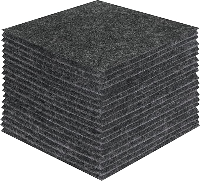 FabricLA Acrylic Felt Craft Sheet Packs – Charcoal | Soft 100% Acrylic Felt Sheets for DIY & Crafts
