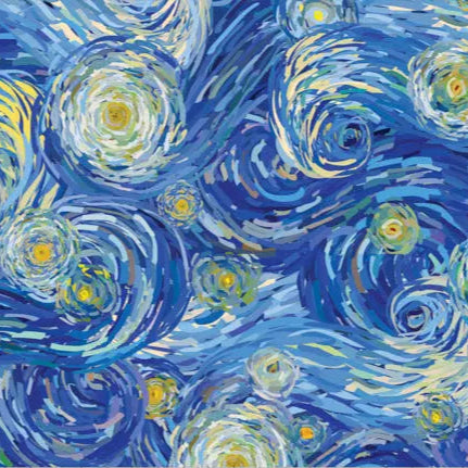 Cloud Cuddle Starry Blue Fabric per yard