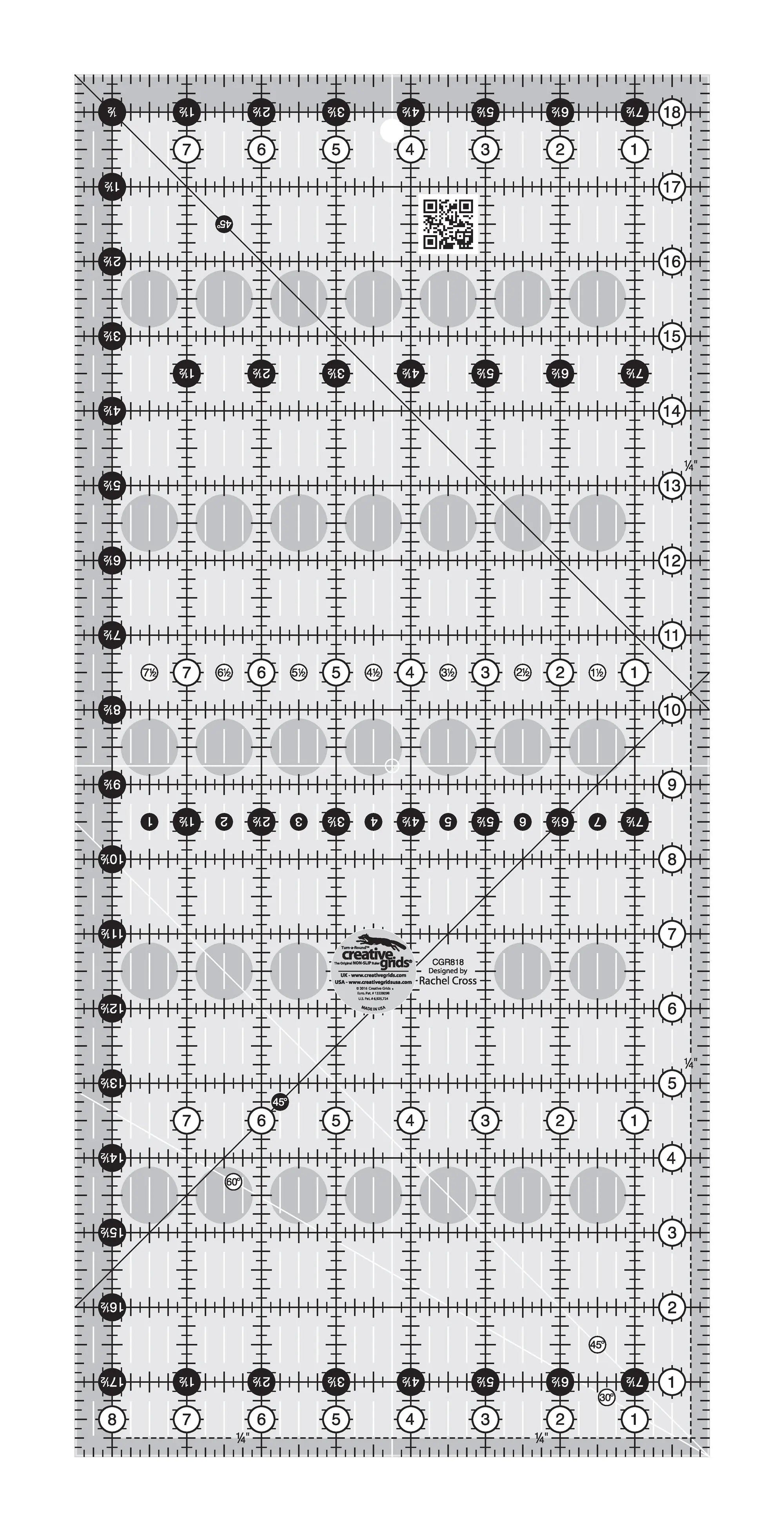 Creative Grids Quilt Ruler 8-1/2in x 18-1/2in