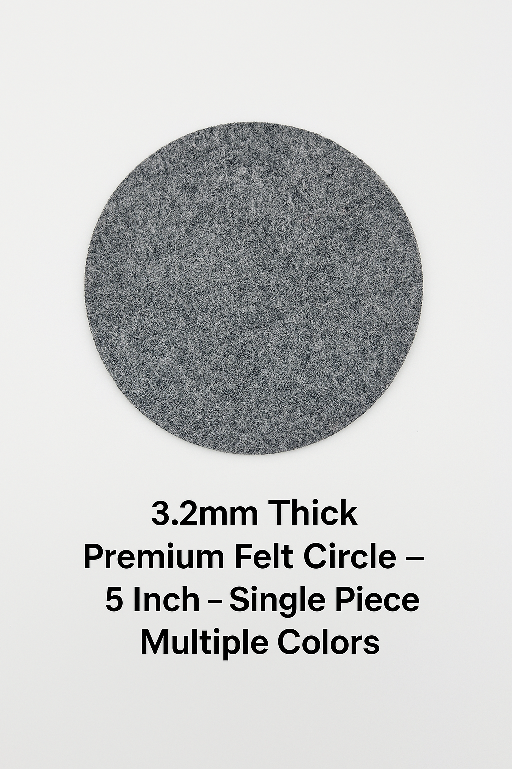 5 inch Thick Acrylic Felt Circles 3.2mm pack of 5 multi color