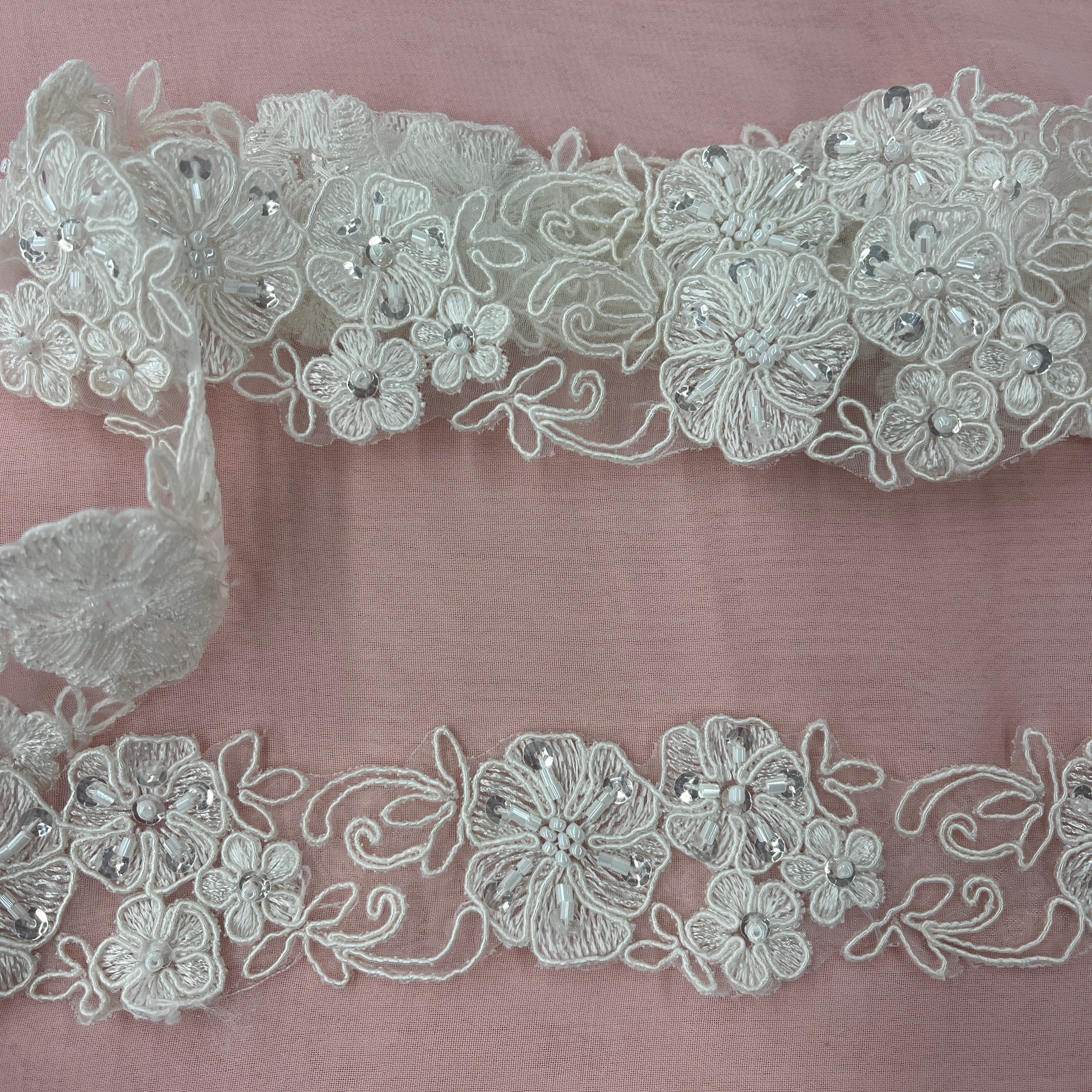 Beaded & Corded Lace Trim for Dresses, Costumes & DIY | Lace USA - 962