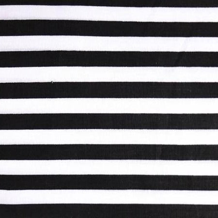 Half Inch Stripe Print Poly Cotton Fabric | Spandex Palace