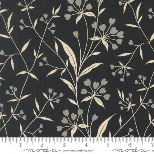 Dark Blue Arabesque Highland Midnight Cotton 44"/45" Fabric Per Yard