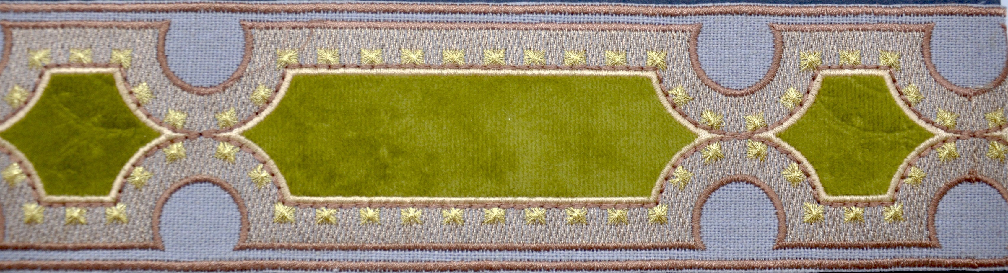 Decorative Chenille Trim Tape - 2 1/4" Width (23-30 Yard Roll) - BR-7538-36 Gold & Silver