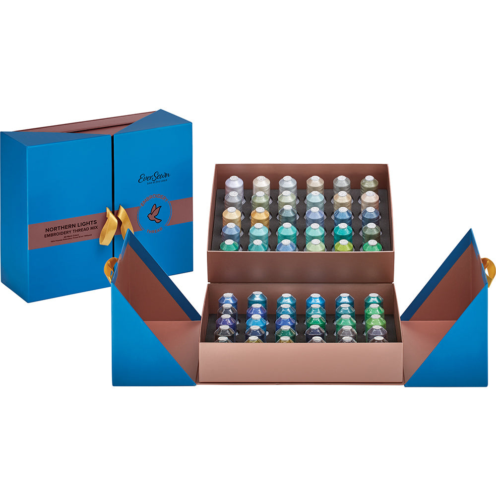 Eversewn Embroidery Thread Box, Northern Lights - 60 Spools