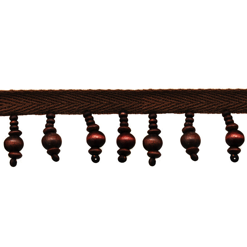 Fantasia Collection - 1 1/2" width BEADED FRINGE (15 Yard Roll) - BB-9910-06 Brown
