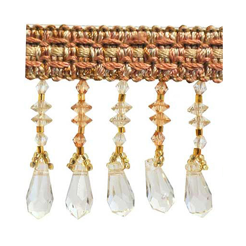 Fascination Collection - 2 1/2" width BEADED FRINGE (15 Yard Roll) - BB-926-16/24 Sable and Ivory