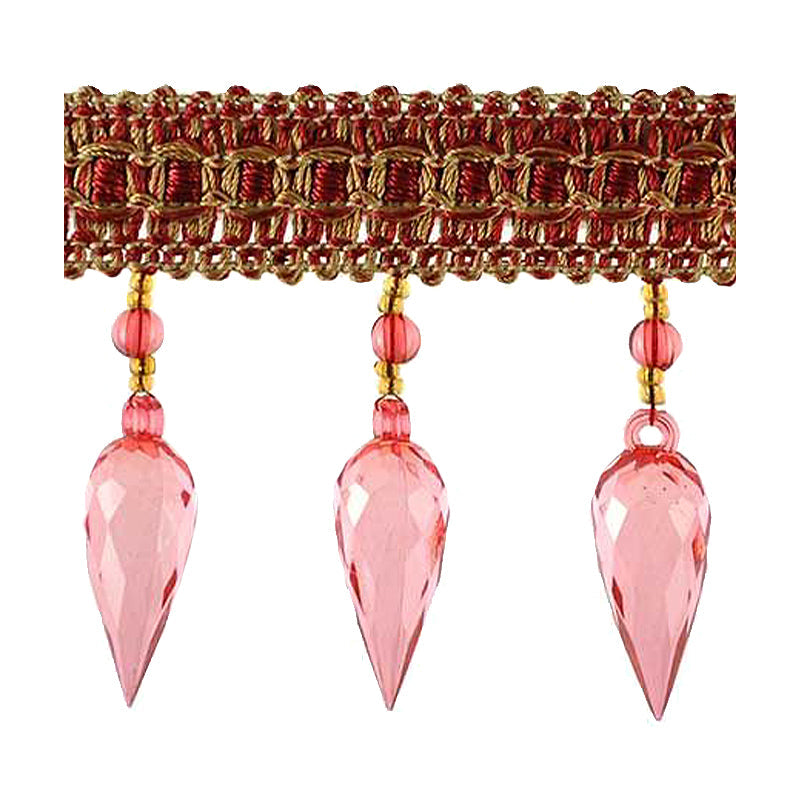 Fascination Collection - 3" width BEADED FRINGE (15 Yard Roll) - BB-903-18/10 Rust and Gold