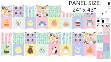 Finished Bunting Springtime Squishmallows 24"/43" Panel