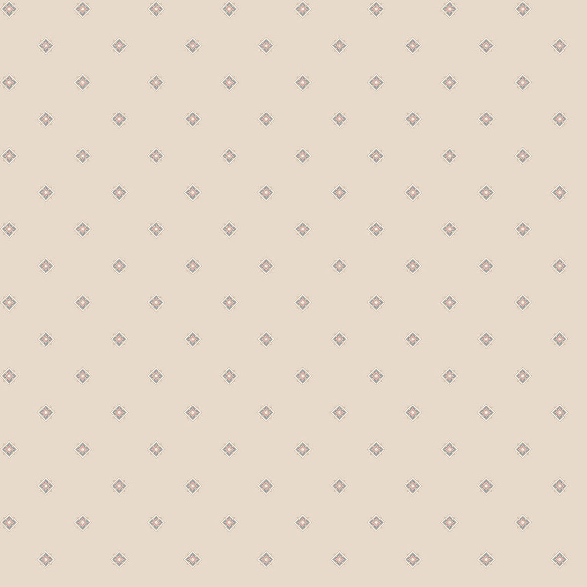 Geo Tan Meadow Blush 43"/44" Cotton Fabric Per Yard