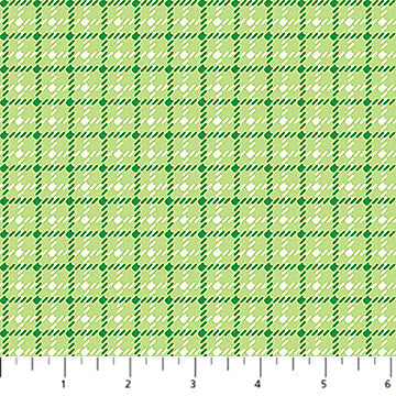 Green Houndstooth Squishmallows Cotton 44"/45" Fabric Per Yard