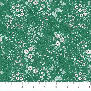 Green Prairie Pocket Posies Cotton 44"/45" Fabric Per Yard