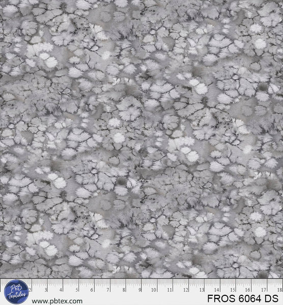 Grey / Silver Frost FROS-6064-DS Cotton 44/45 Fabric Per Yard