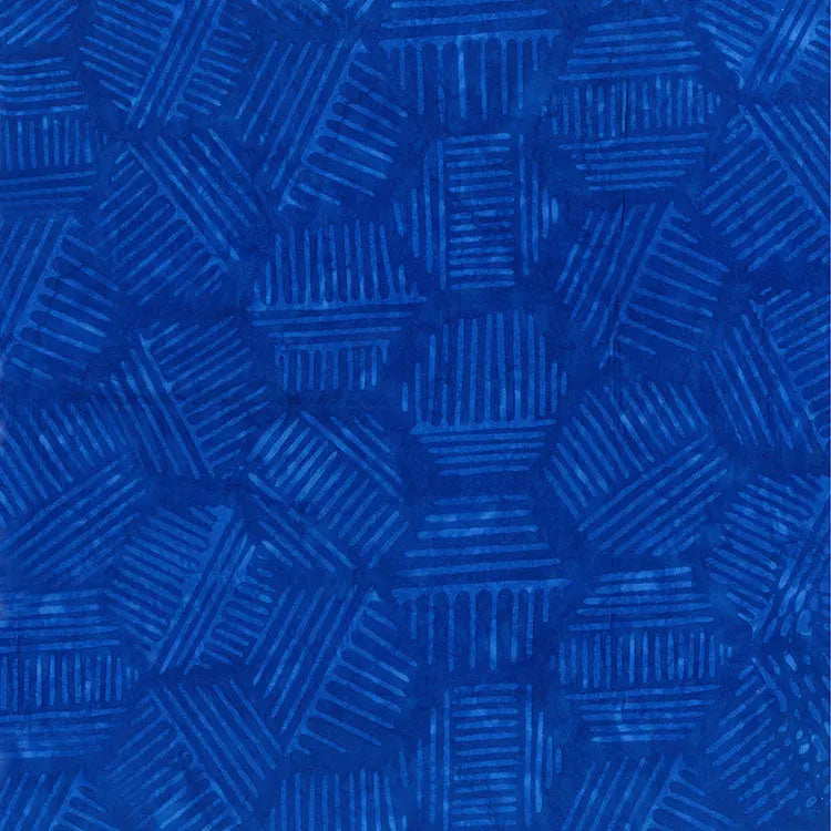 Hexies Denim Blue 81700-48 Cotton 44"/45" Fabric Per Yard