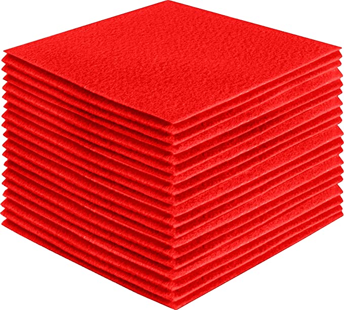 FabricLA Acrylic Felt Craft Sheet Packs – Hot Orange | Soft 100% Acrylic Felt Sheets for DIY & Crafts