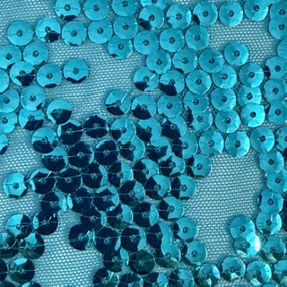 Nugget Embroidered Sequin Mechanical Stretch Mesh | Spandex Palace Gold Mallard