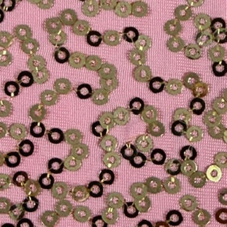 Zsa Zsa Embroidered Sequin 2-Way Stretch FDY Fabric | Spandex Palace Salmen Gold