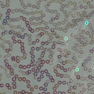 Zsa Zsa Embroidered Sequin 2-Way Stretch FDY Fabric | Spandex Palace Ivory Illusion
