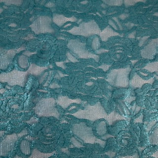 All-Over Foil Mechanical Stretch Design Lace | Spandex Palace Turq