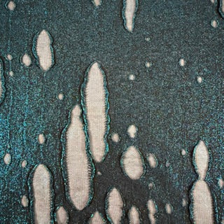 Tiny Foil Shadow Ghost Hole Mechanical Stretch | Spandex Palace Turq