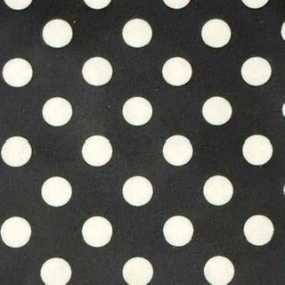 Black Polka Dot Nylon Tricot Performance Fabric | Spandex Palace Black White