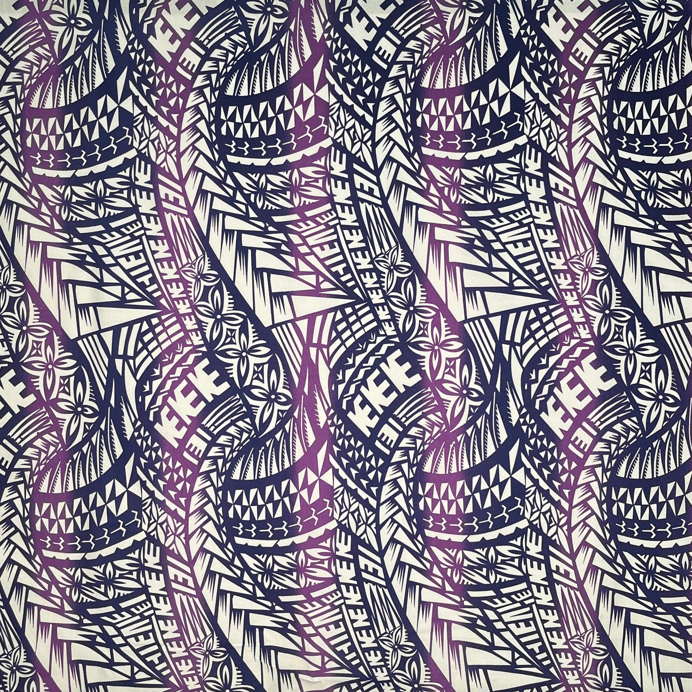 Traditional Polynesian Tattoo Fabric | Cotton Light-Barkcloth Spandex Palace