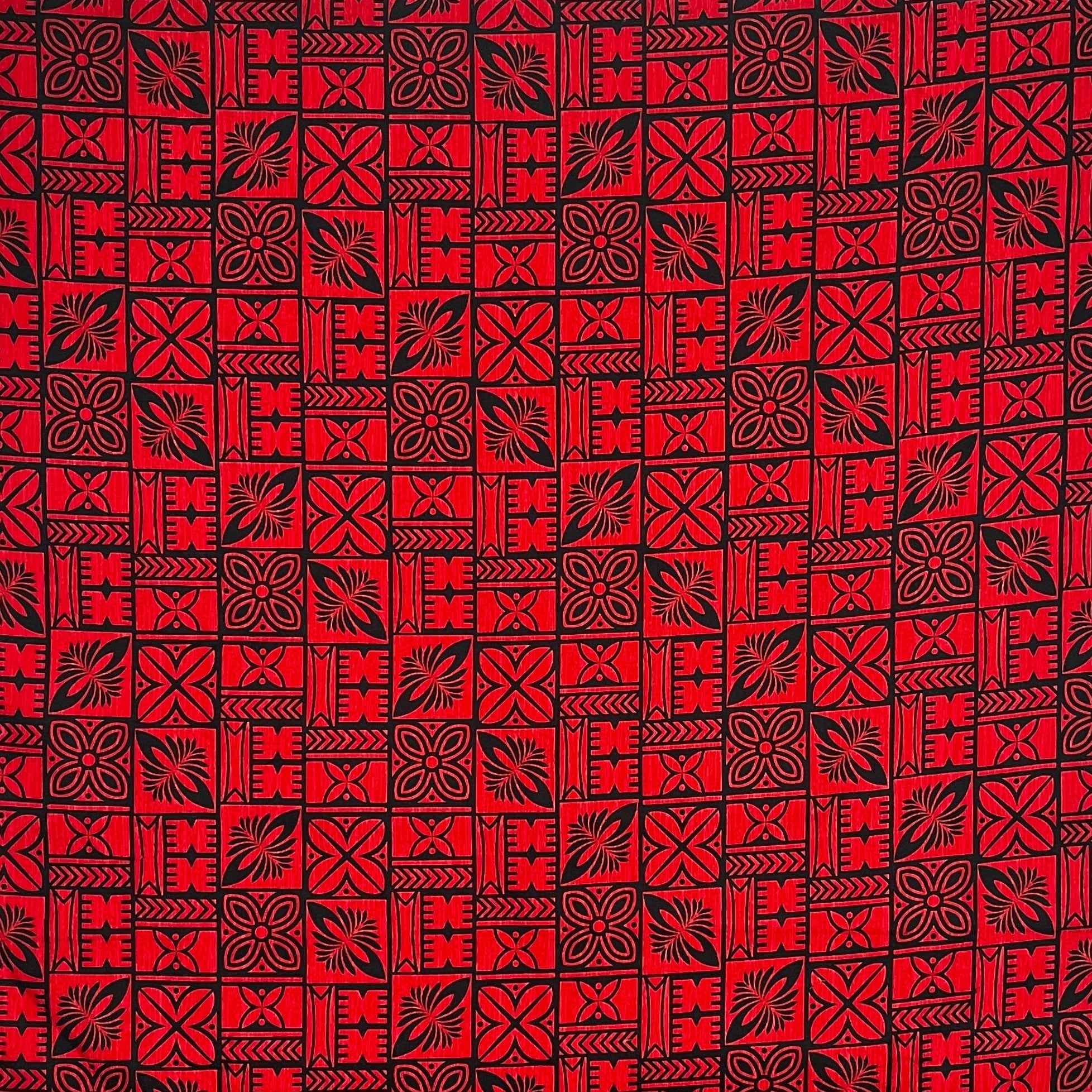 Traditional Polynesian Tapa Pattern Fabric | Cotton | Spandex Palace