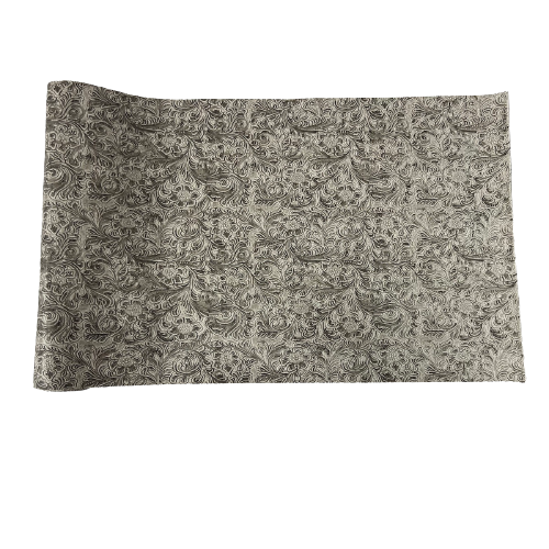 Western Floral PU Faux Leather Vinyl Fabric | Spandex Palace