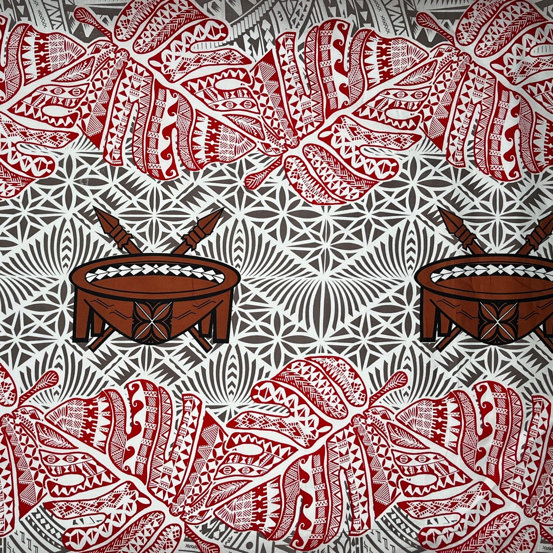Monstera Double Border Cotton Fabric | Islands Fabric
