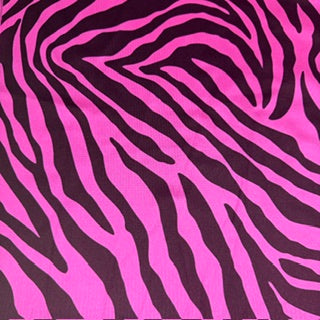 Zebra Print High-Stretch Tricot Spandex Fabric | Spandex Palace Fuchsia