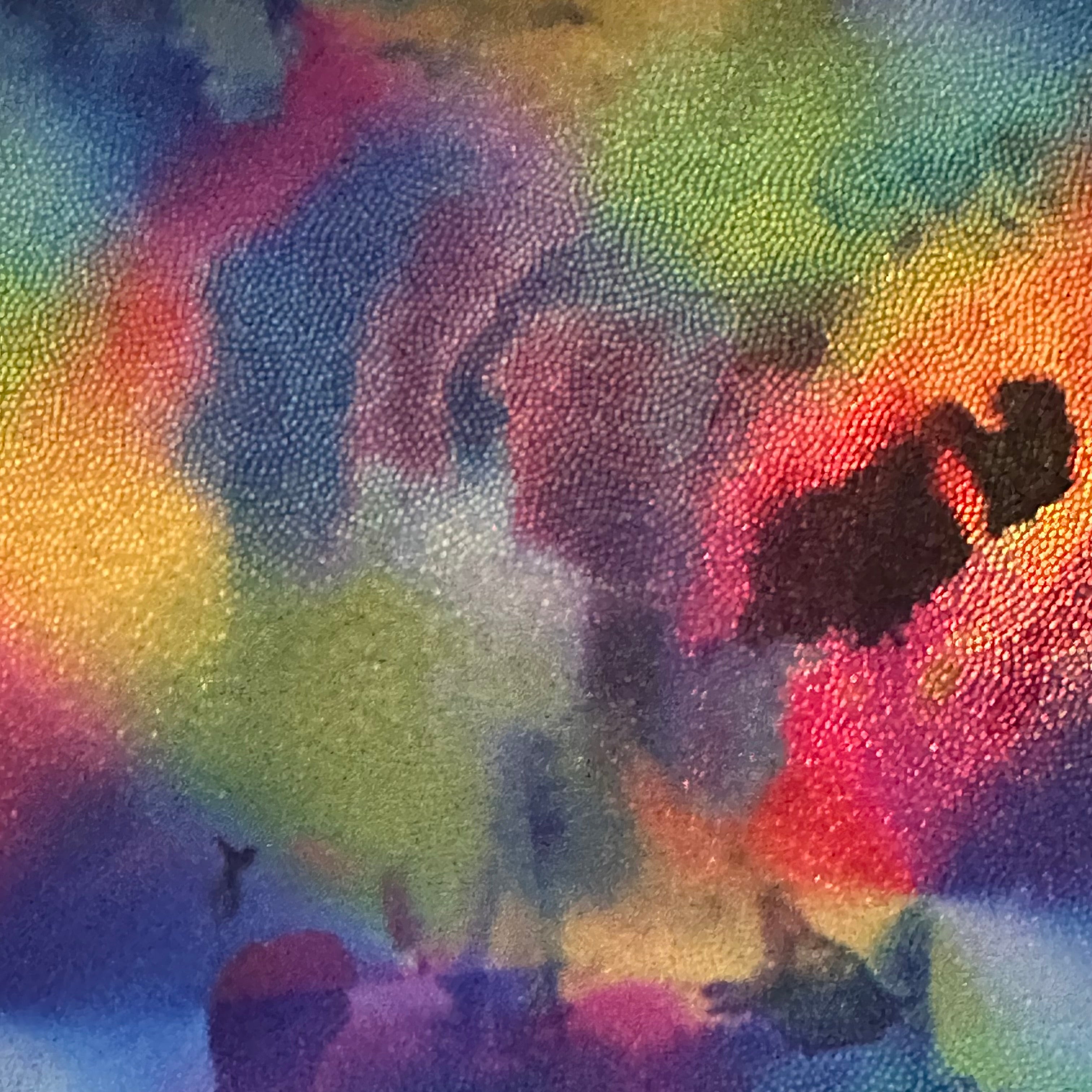 Rainbow Hologram Water Print Stretch Spandex | Spandex Palace Rainbow