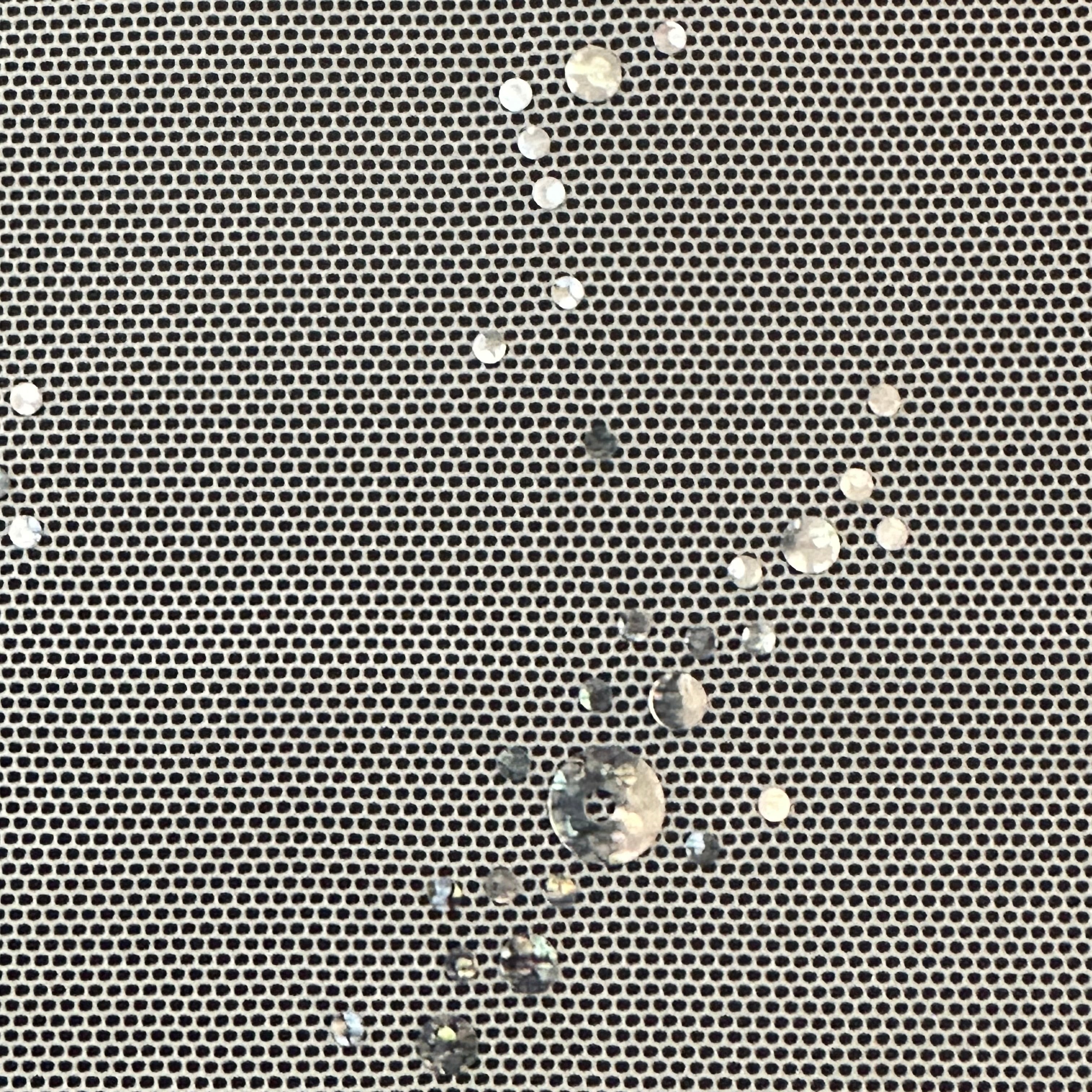 Lola Nylon Spandex Power Mesh With Sequin | Spandex Palace White Silver
