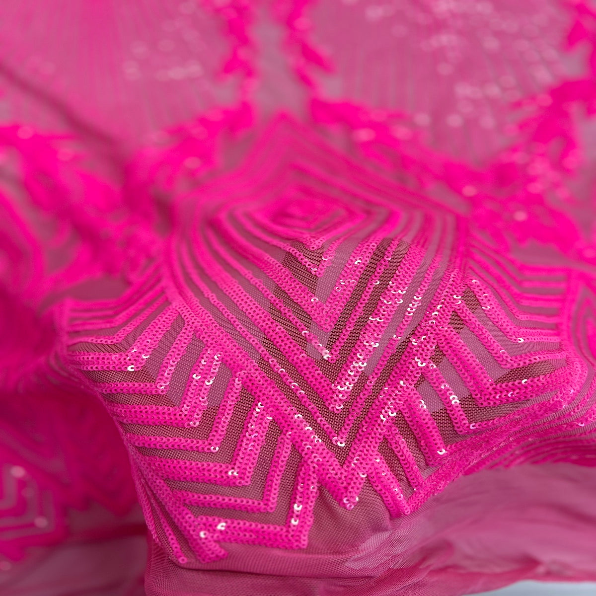 Alpica Geometric Stretch Sequins Fabric | Spandex Palace