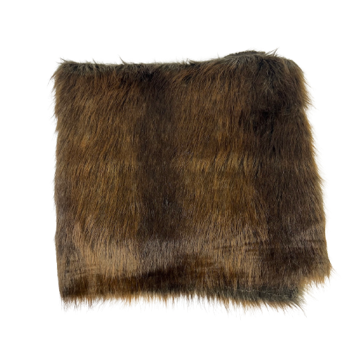 Striped Long Pile Faux Fur Fabric