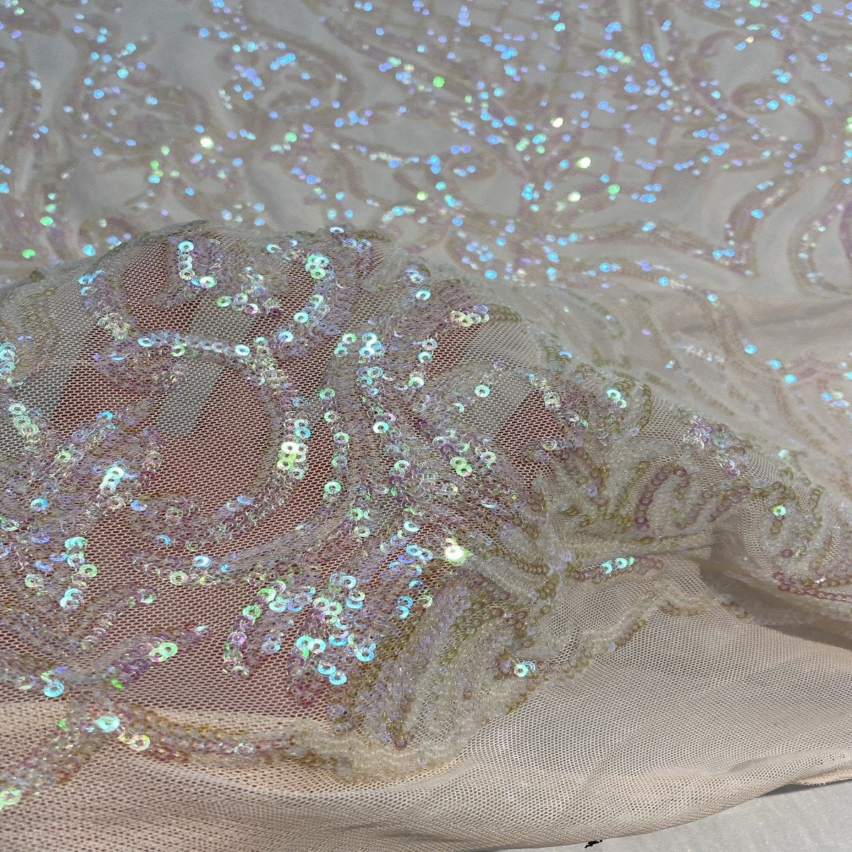 Luna Stretch Sequins Fabric | Spandex Palace
