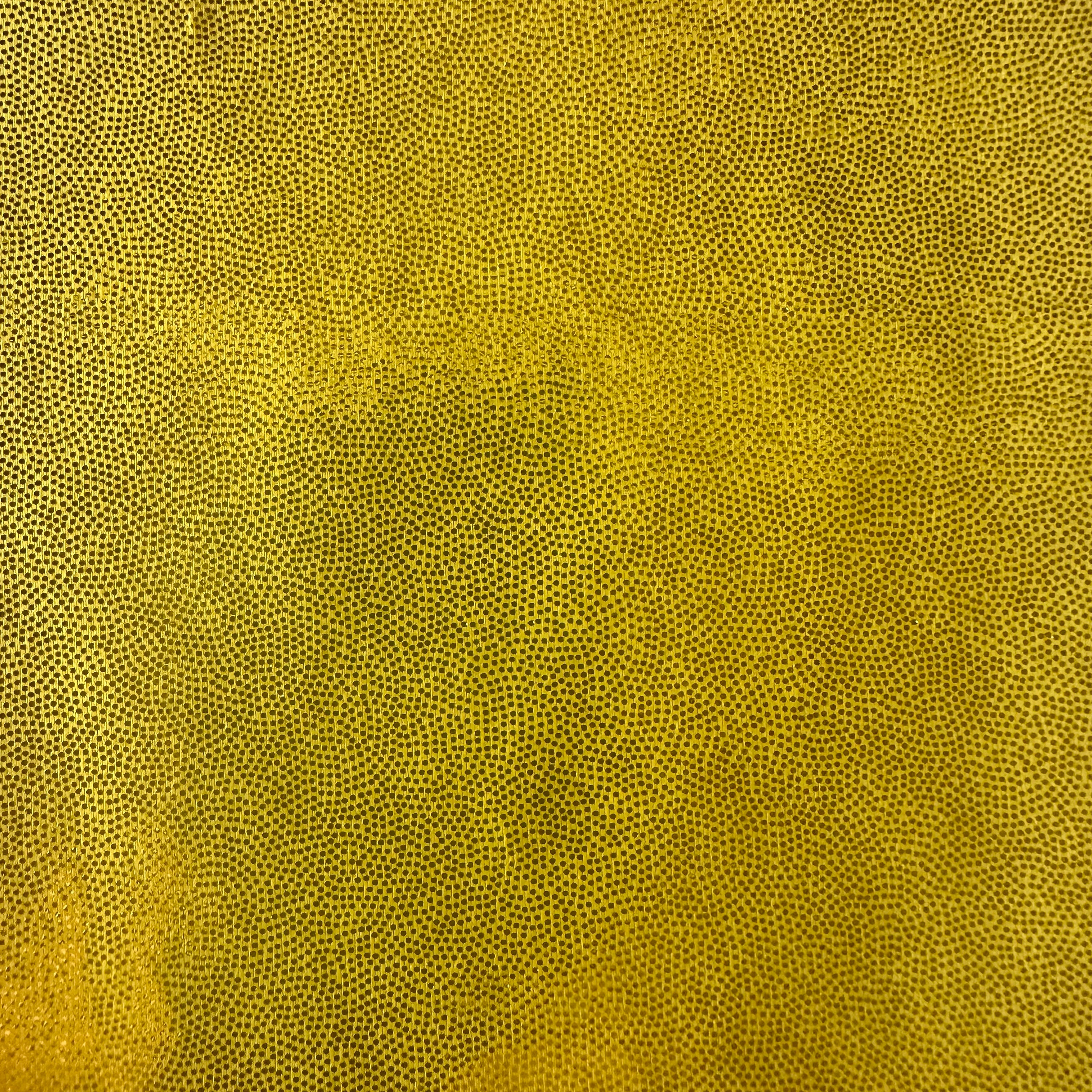 Foggy Foil on Stretch Poly Spandex Fabric  |Spandex Palace Yellow